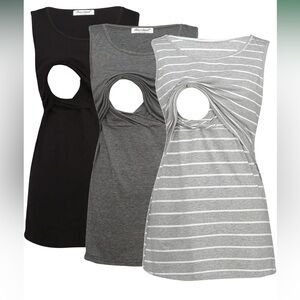 Bearsland Nursing Breastfeeding Tank Tops (3), Size XL